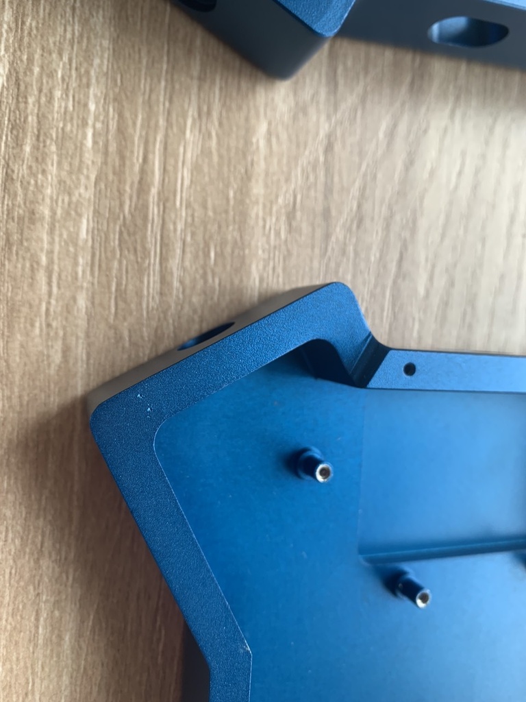 Sofle V2 Aluminum case in Blue