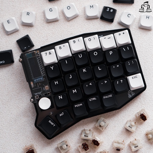 Sofle GLP - Aluminum version (Exclusive) (Gateron Low Profile) (Acrylic, Black, No - Wired build)